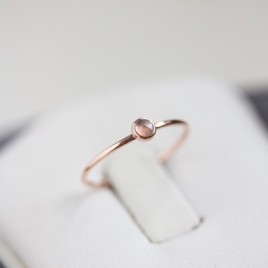 Chalcedony - stackable ring in silver or gold