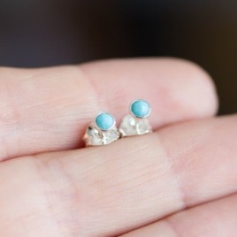 Turquoise stud earrings, tiny studs