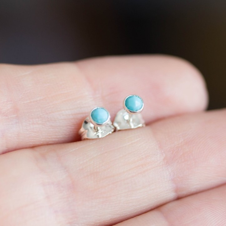 Turquoise stud earrings, tiny studs Turquoise stud earrings, tiny studs