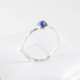 Rainbow Moonstone - skinny stackable ring
