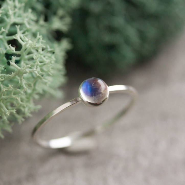 Rainbow Moonstone - skinny stackable ring Rainbow Moonstone - skinny stackable ring