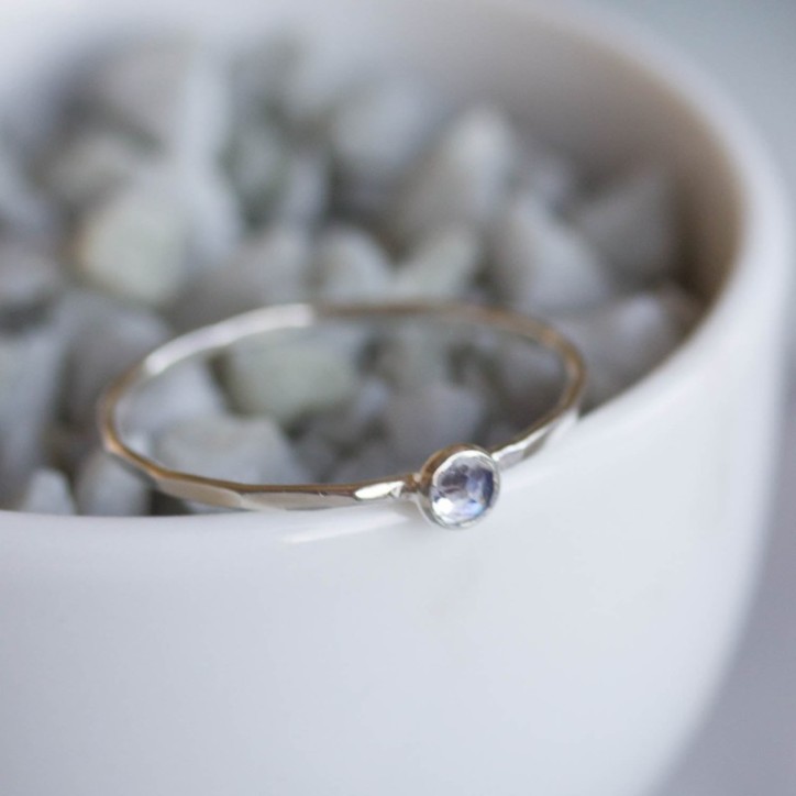 Rainbow Moonstone - skinny stackable ring Rainbow Moonstone - skinny stackable ring