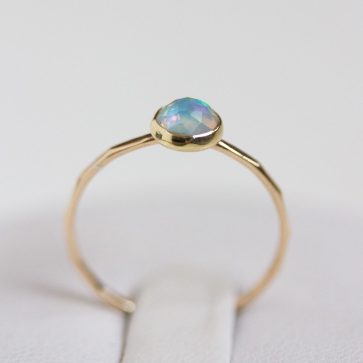 Ethiopian Opal ring - skinny stackable for October Ethiopian Opal ring - skinny stackable for October