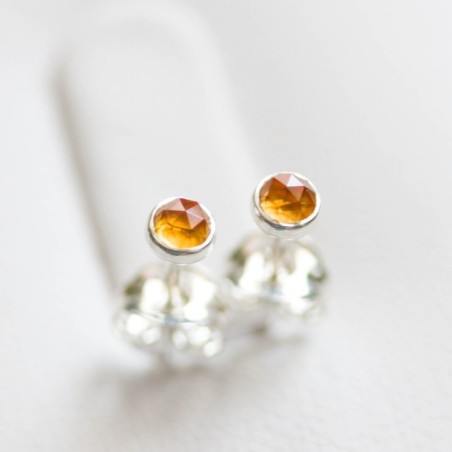 Citrine stud earrings