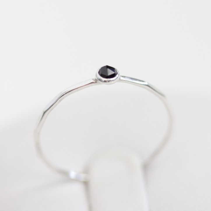 Black spinel ring - skinny stackable Black spinel ring - skinny stackable