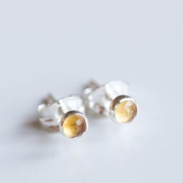 Citrine stud earrings