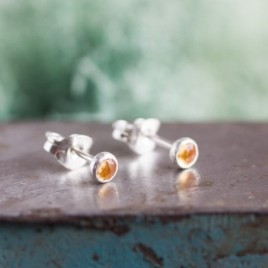 Citrine stud earrings