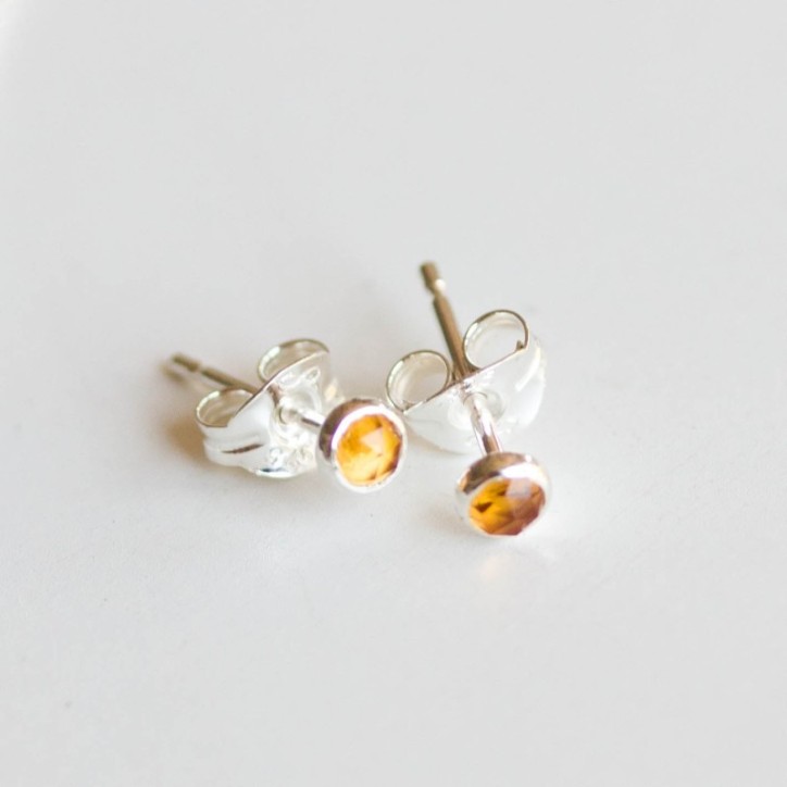 Citrine stud earrings Citrine stud earrings