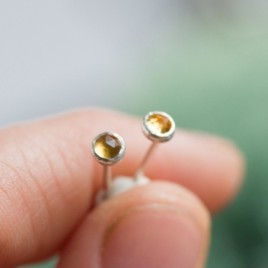 Citrine stud earrings