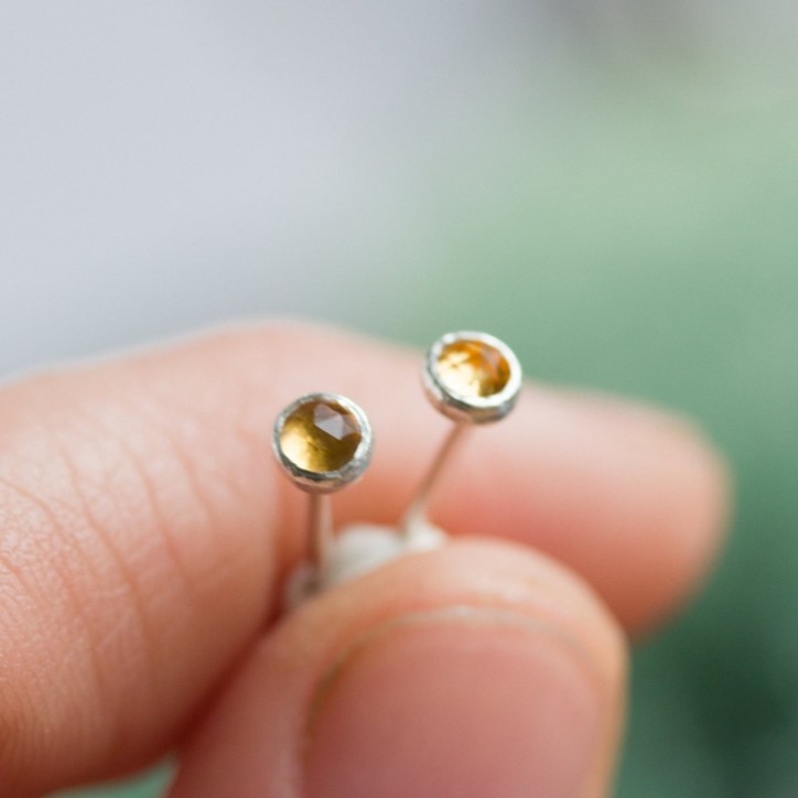 Citrine stud earrings Citrine stud earrings