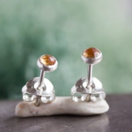Citrine stud earrings