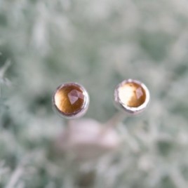 Citrine stud earrings