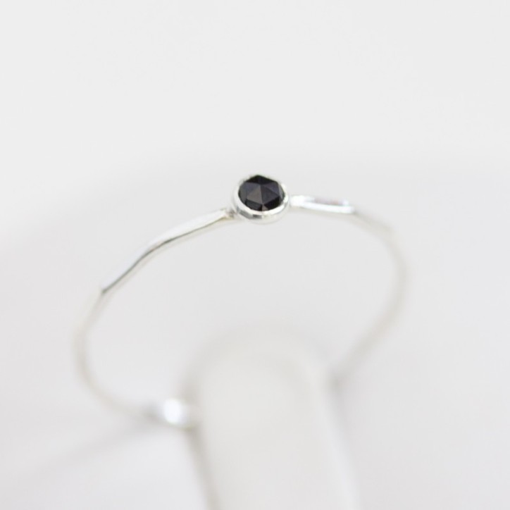 Black spinel ring - skinny stackable Black spinel ring - skinny stackable