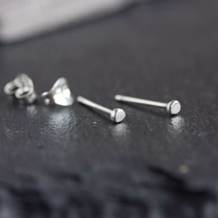 Tiny dots - stud earrings, minimal, simple every day studs