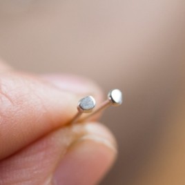 Tiny dots - stud earrings, minimal, simple every day studs