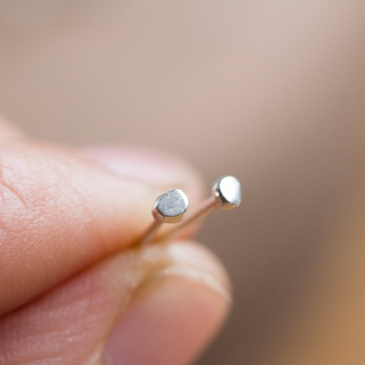 Tiny dots - stud earrings, minimal, simple every day studs