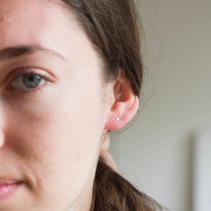 Tiny dots - stud earrings, minimal, simple every day studs