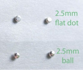 Tiny dots - stud earrings, minimal, simple every day studs