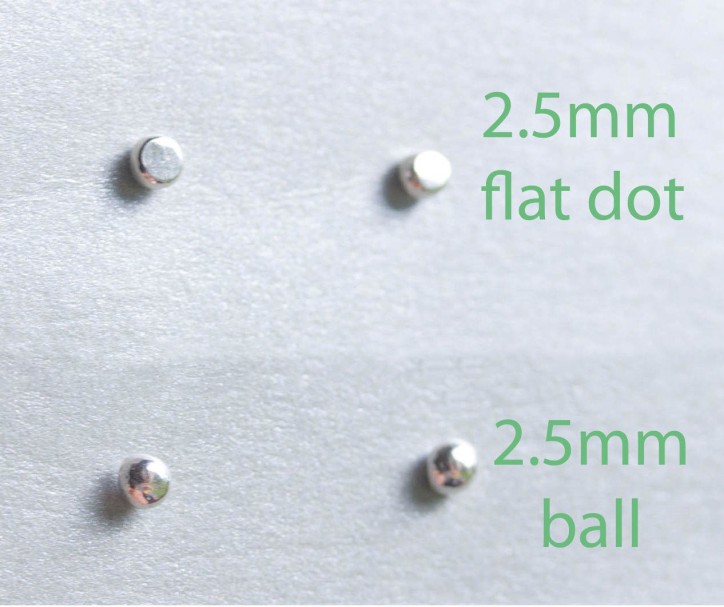 Tiny dots - stud earrings, minimal, simple every day studs