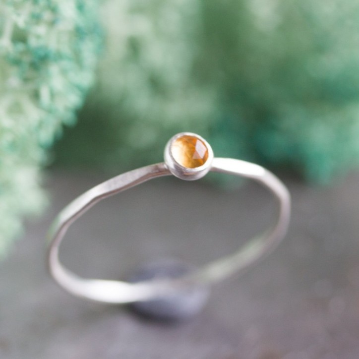 Citrine ring - skinny stackable for November Citrine ring - skinny stackable for November