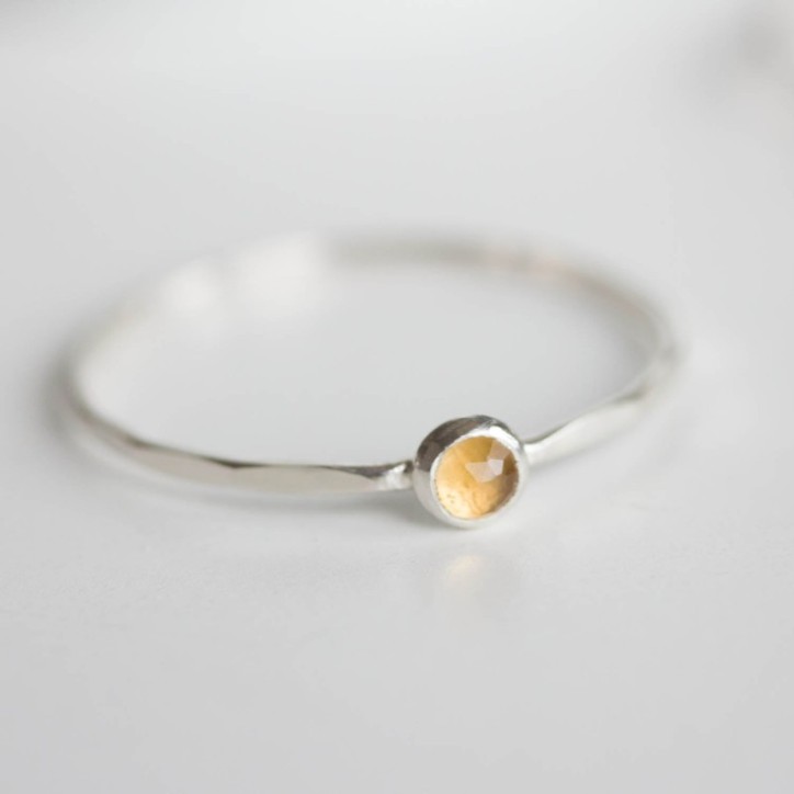 Citrine ring - skinny stackable for November Citrine ring - skinny stackable for November