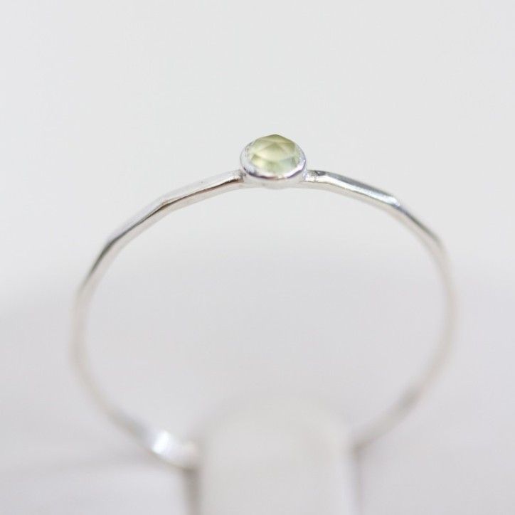 Prehnite ring - skinny stackable Prehnite ring - skinny stackable