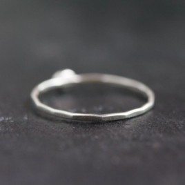 Initial ring, tiny dainty stacking ring, Sterling silver stackable ring