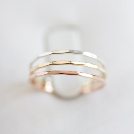 Skinny faceted ring - tiny stackable ring