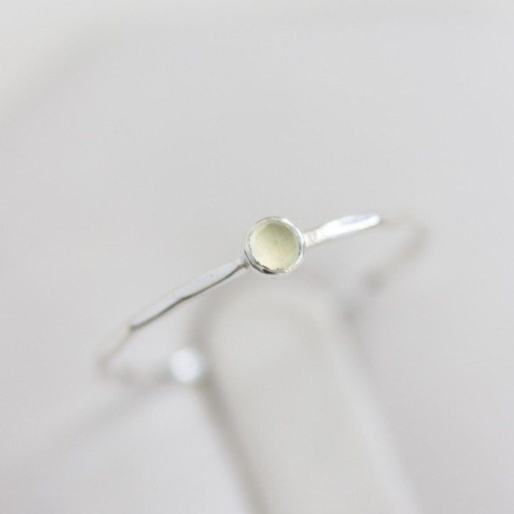 Prehnite ring - skinny stackable Prehnite ring - skinny stackable