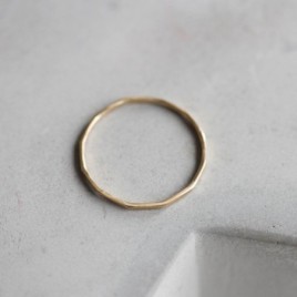 Skinny faceted ring - tiny stackable ring