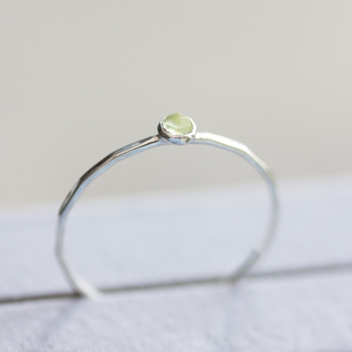 Prehnite ring - skinny stackable Prehnite ring - skinny stackable