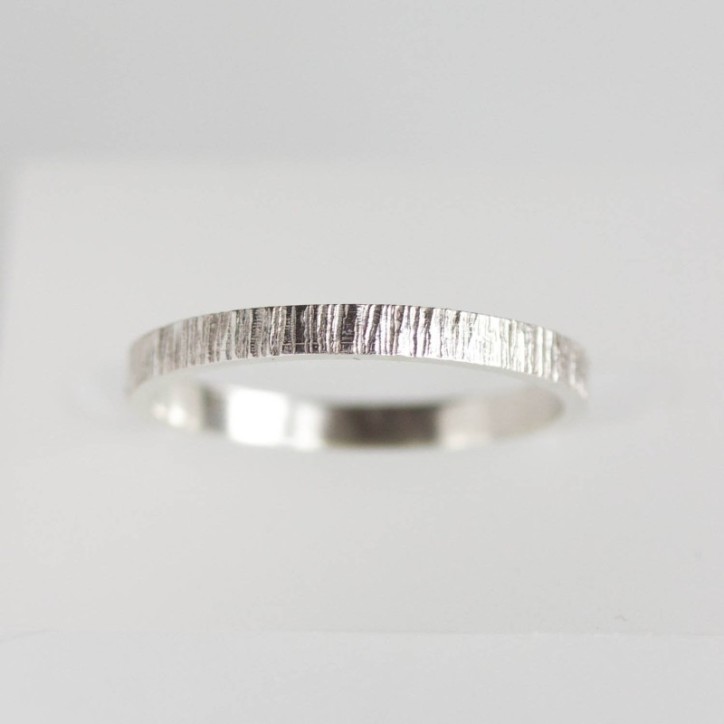White texture - sterling silver stackable ring or 9k gold, choose the width White texture - sterling silver stackable ring or 9k gold, choose the width