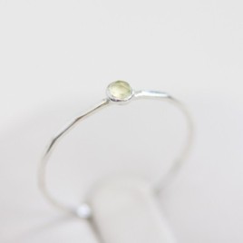 Prehnite ring - skinny stackable