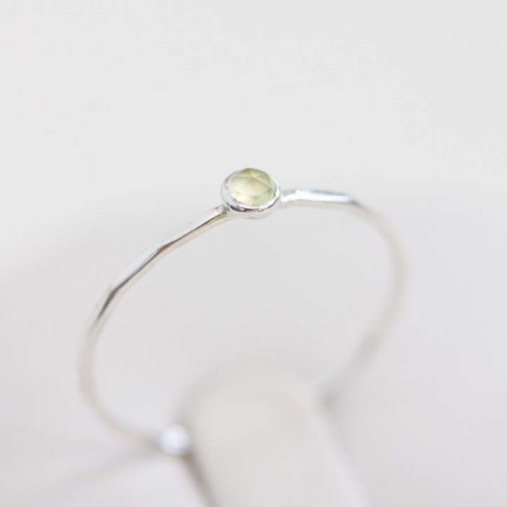 Prehnite ring - skinny stackable Prehnite ring - skinny stackable