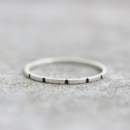 Stripes - sterling silver stackable ring