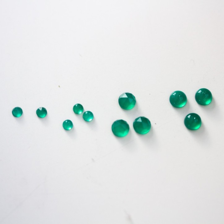 Green Onyx - stackable ring in silver or gold Green Onyx - stackable ring in silver or gold