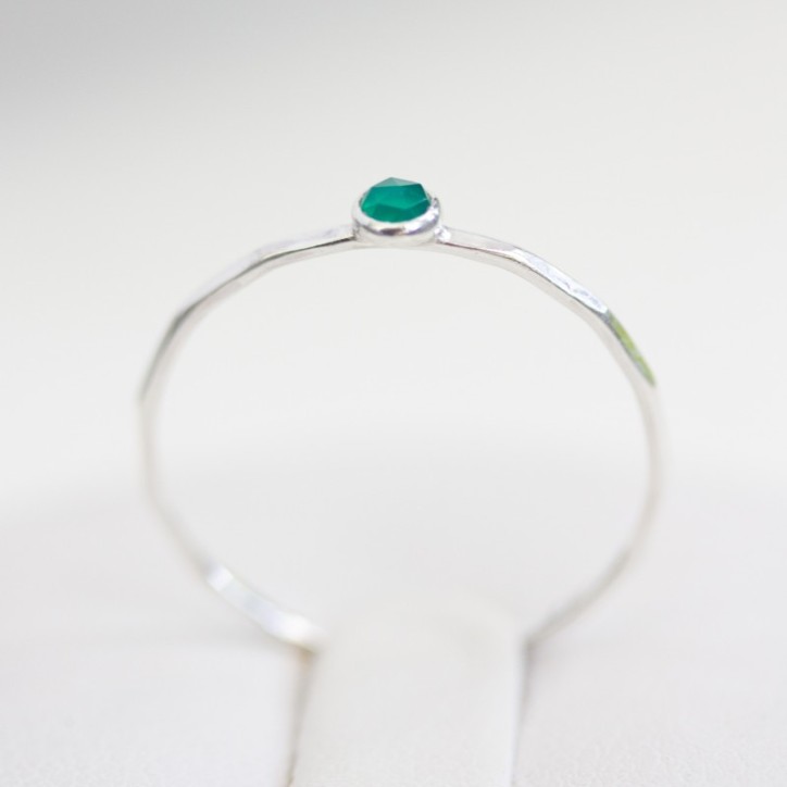 Green Onyx - stackable ring in silver or gold Green Onyx - stackable ring in silver or gold