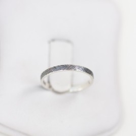 Sterling silver textured ring with personalization, 2, 3 or 4mm band