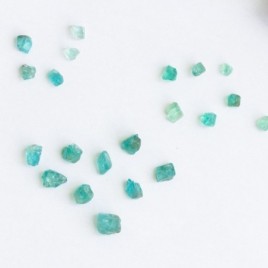 Raw Apatite ring in sterling silver, blue stone