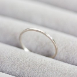 Simple square stackable ring - sterling silver or 9k gold