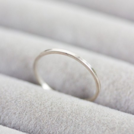 Simple square stackable ring - sterling silver or 9k gold
