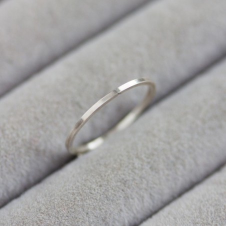 Simple square stackable ring - sterling silver or 9k gold