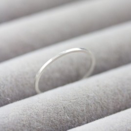 Simple square stackable ring - sterling silver or 9k gold