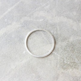 Simple square stackable ring - sterling silver or 9k gold