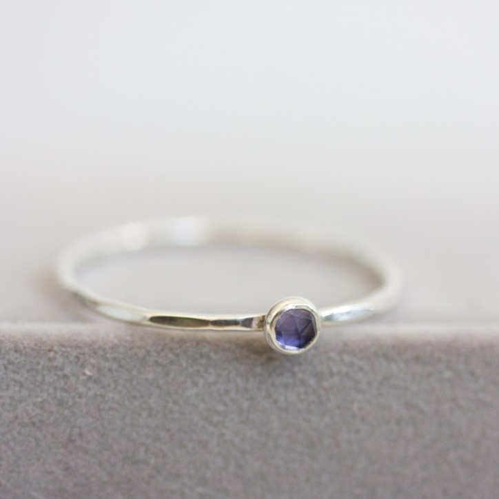 Iolite - skinny stackable ring Iolite - skinny stackable ring