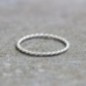 White Twist - sterling silver stackable ring