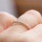 White Twist - sterling silver stackable ring