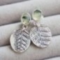 Nature inspired earrings with rutilated prehnites