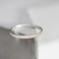 White and gold texture - sterling silver stackable ring with a gold section