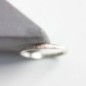 White and gold texture - sterling silver stackable ring with a gold section